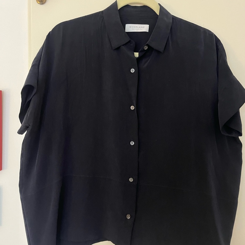 Everlane Boxy Shirt in Washable Silk